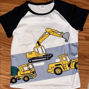 PatPat Black and White Construction Tee